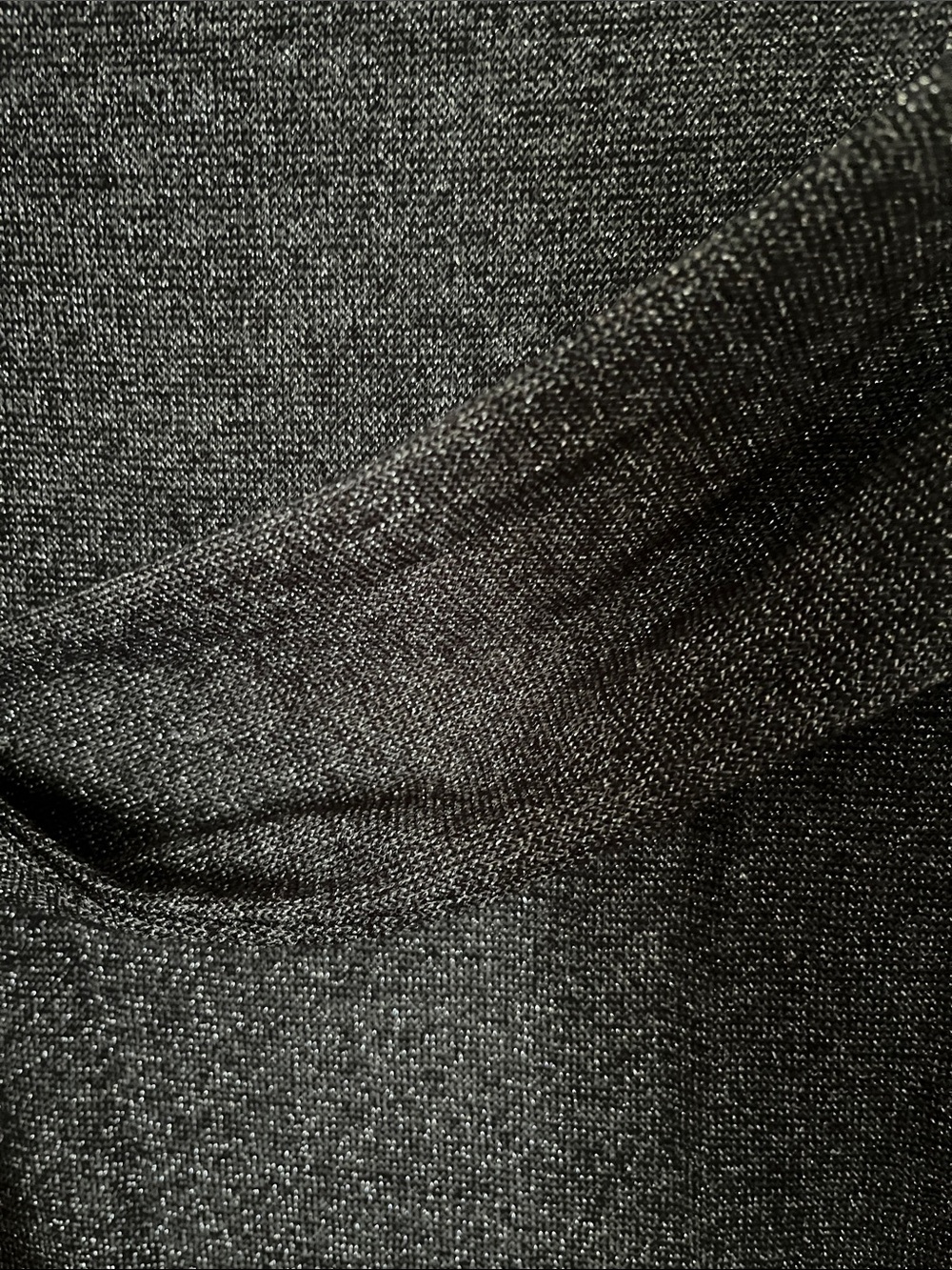 H&M Divided Black Silver Metallic Long-Sleeve Stretchy Bodysuit Top Boatneck - Picture 4 of 6